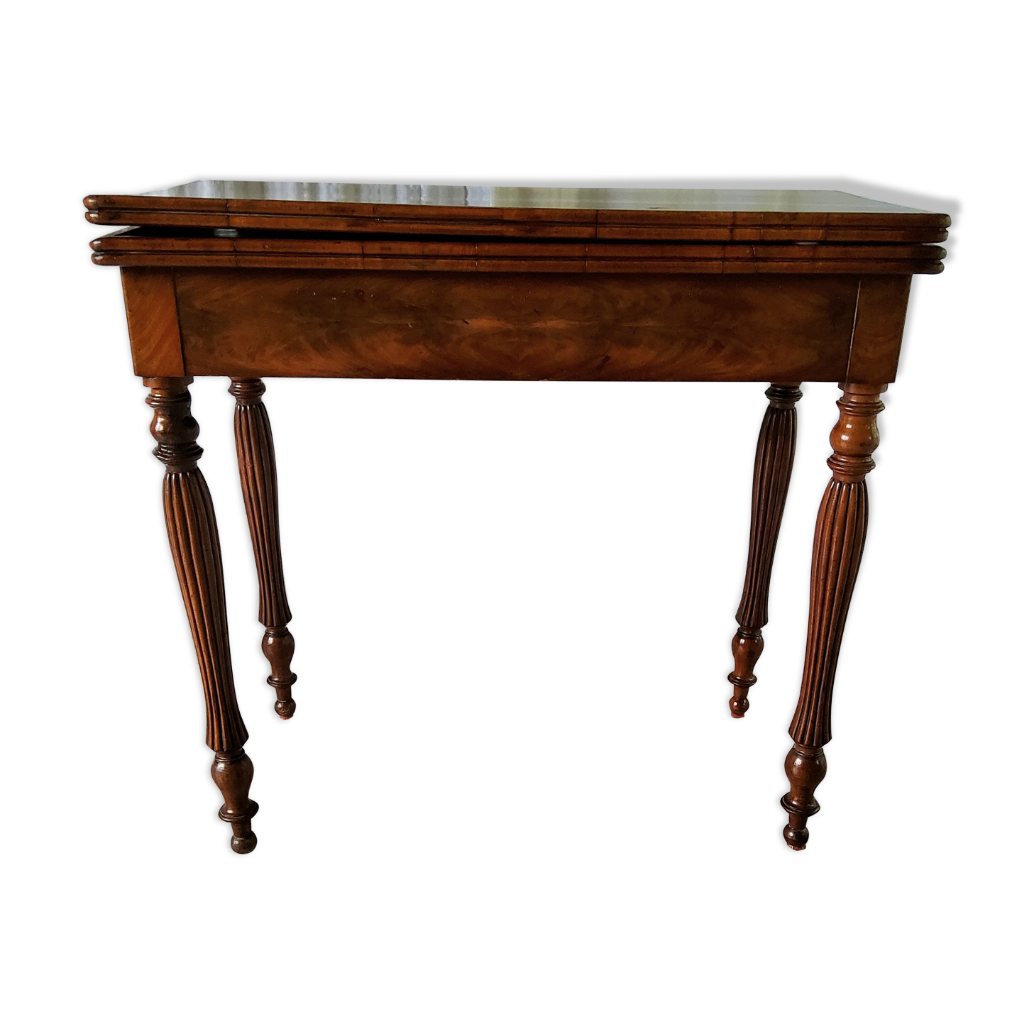 Table à jeux console acajou
