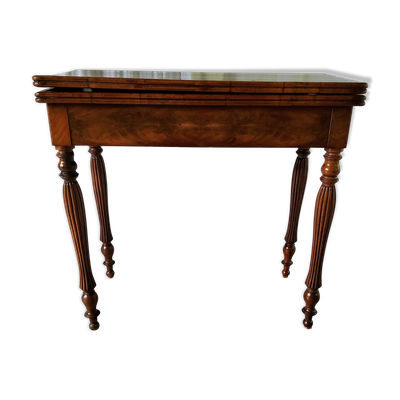 Table à jeux console acajou