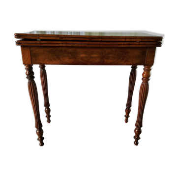 Table à jeux console acajou