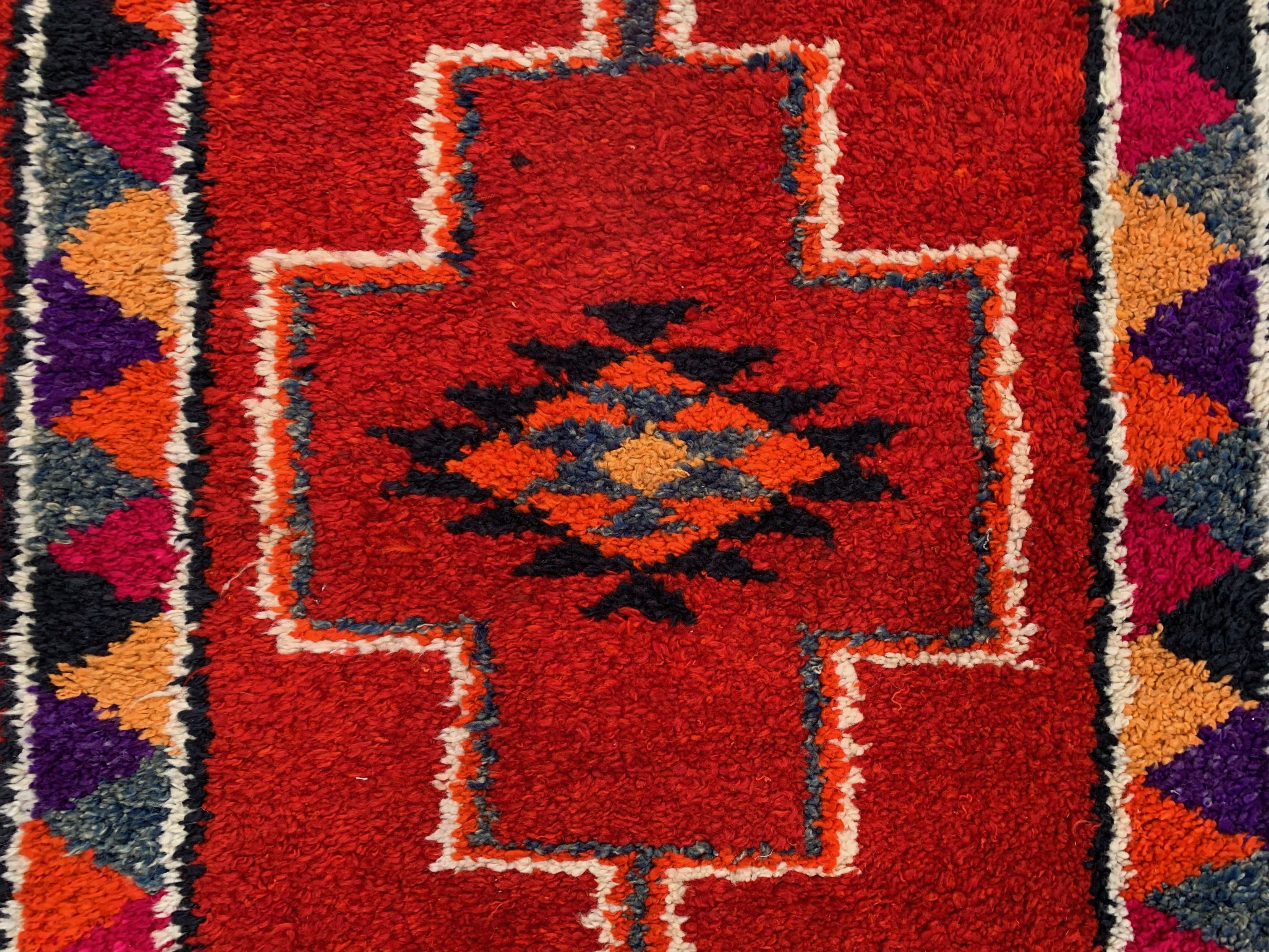 Vintage turkish  tribal runner 350x90 cm veg dye wool rug tribal, handmade