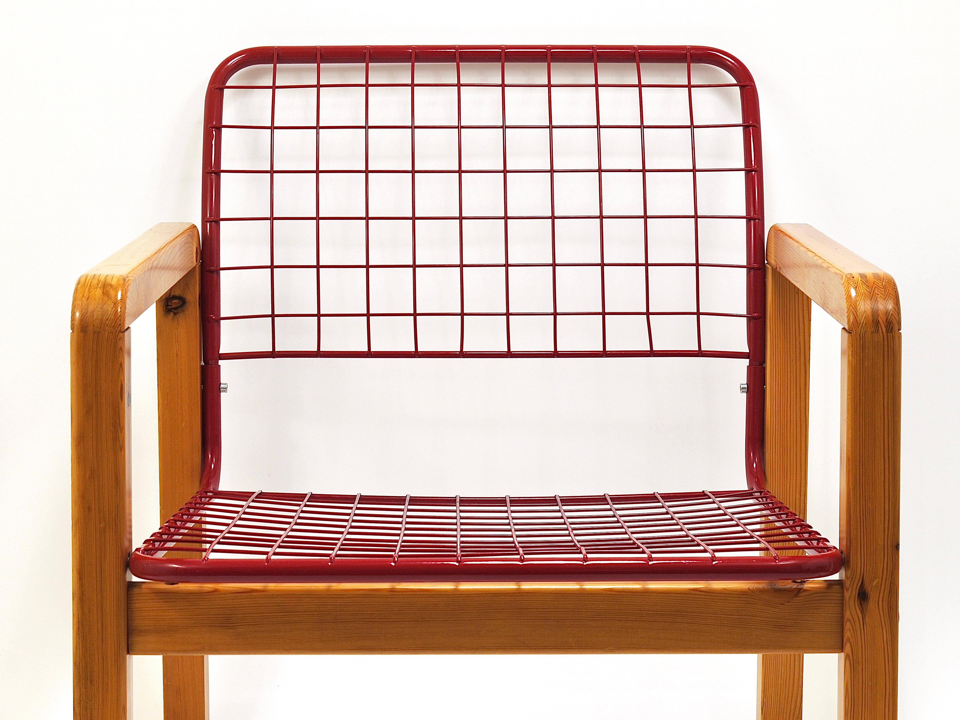 Postmodern Wire Lounge Chair Sälen, Knut & Marianne Hagberg, Ikea, 1982