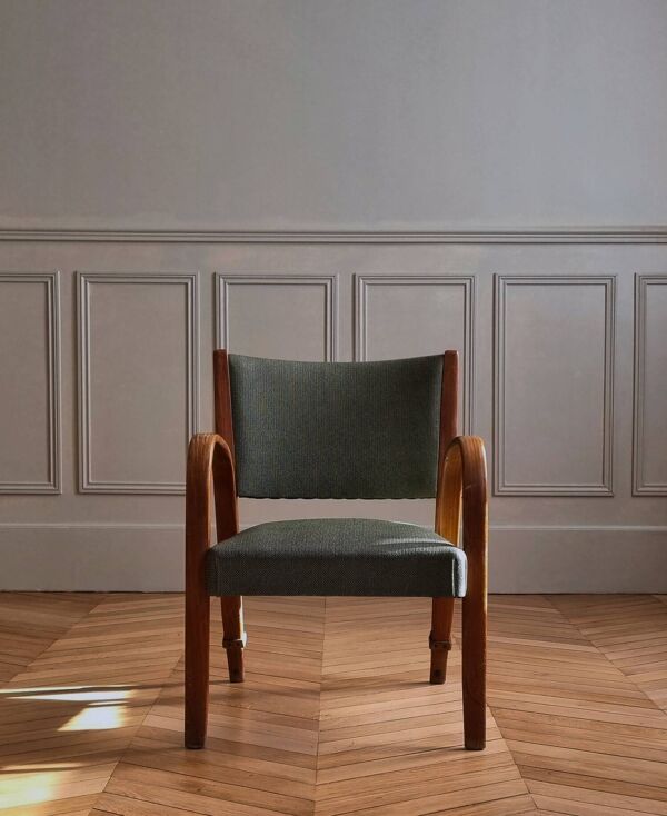 Fauteuil Bow Woods par Wilhem Von Bode pour Steiner
