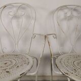 4 wrought iron garden armchairs