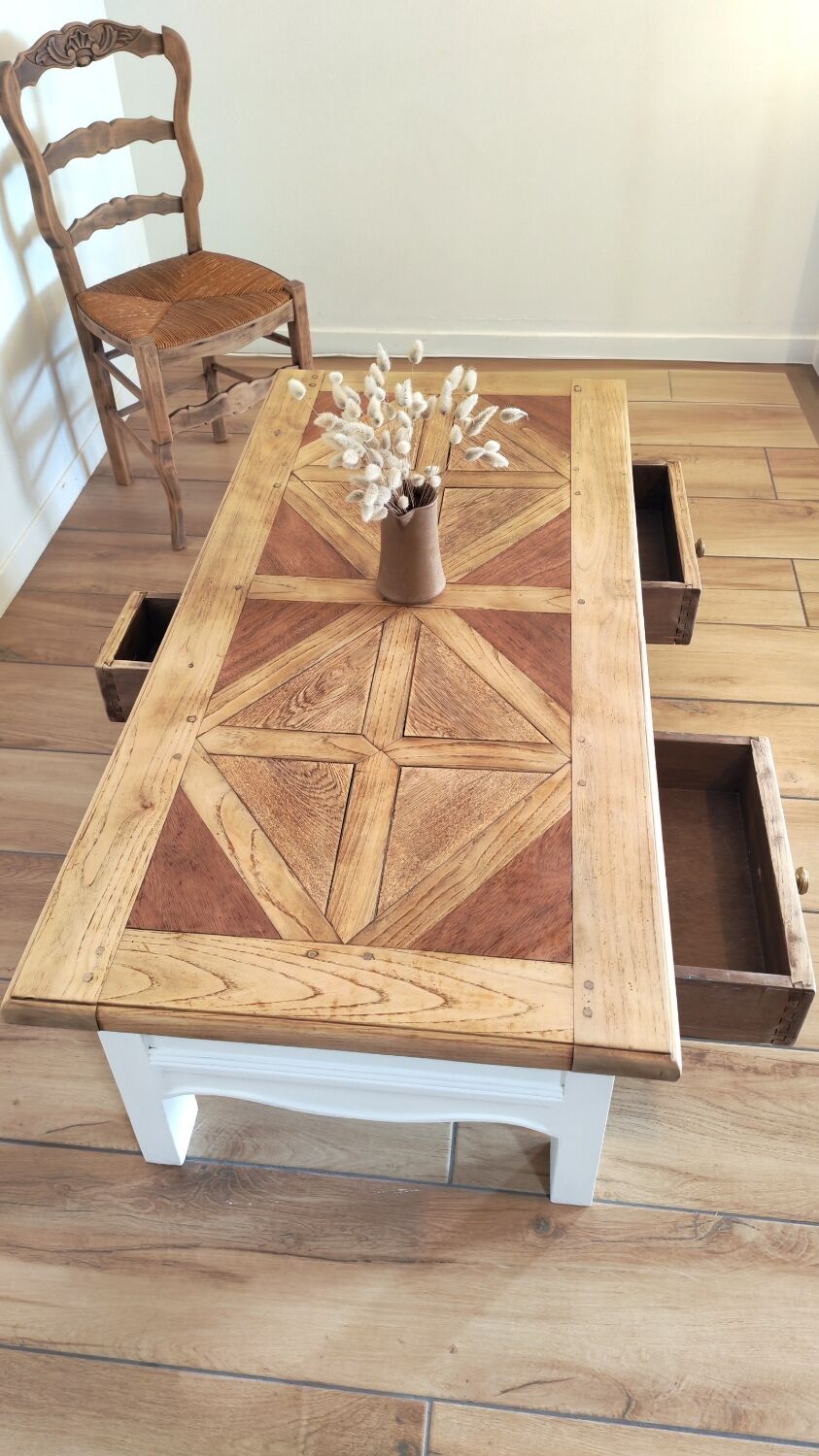 Louise - renovated solid oak coffee table