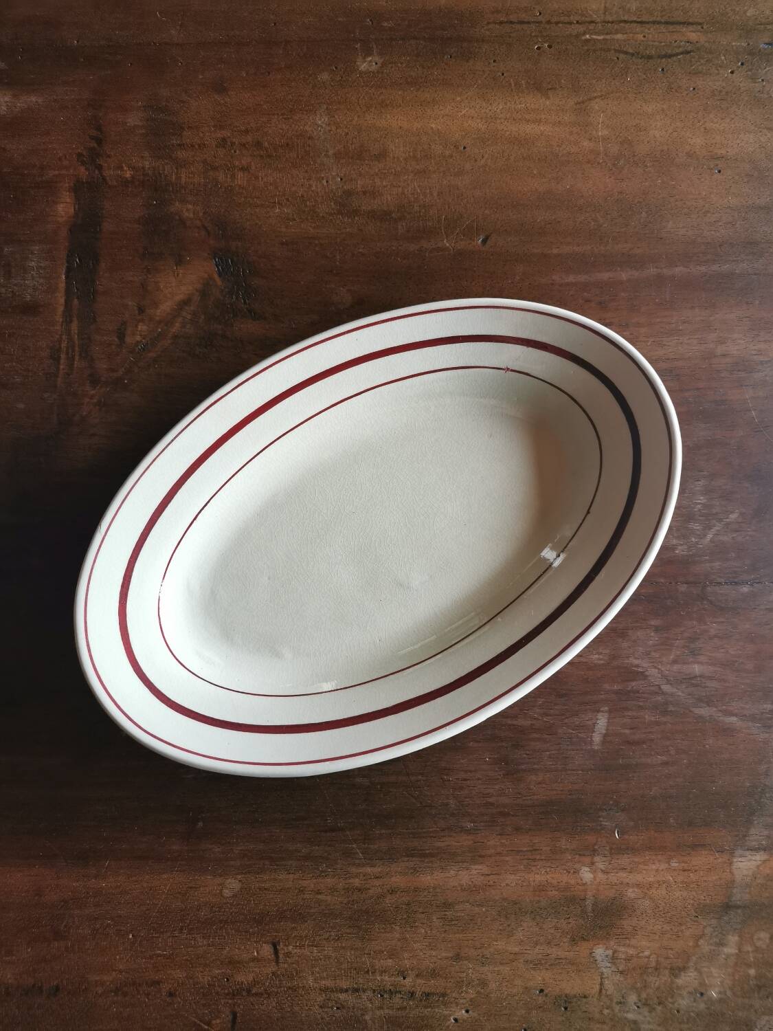 Vintage Moulin des Loups red bowl
