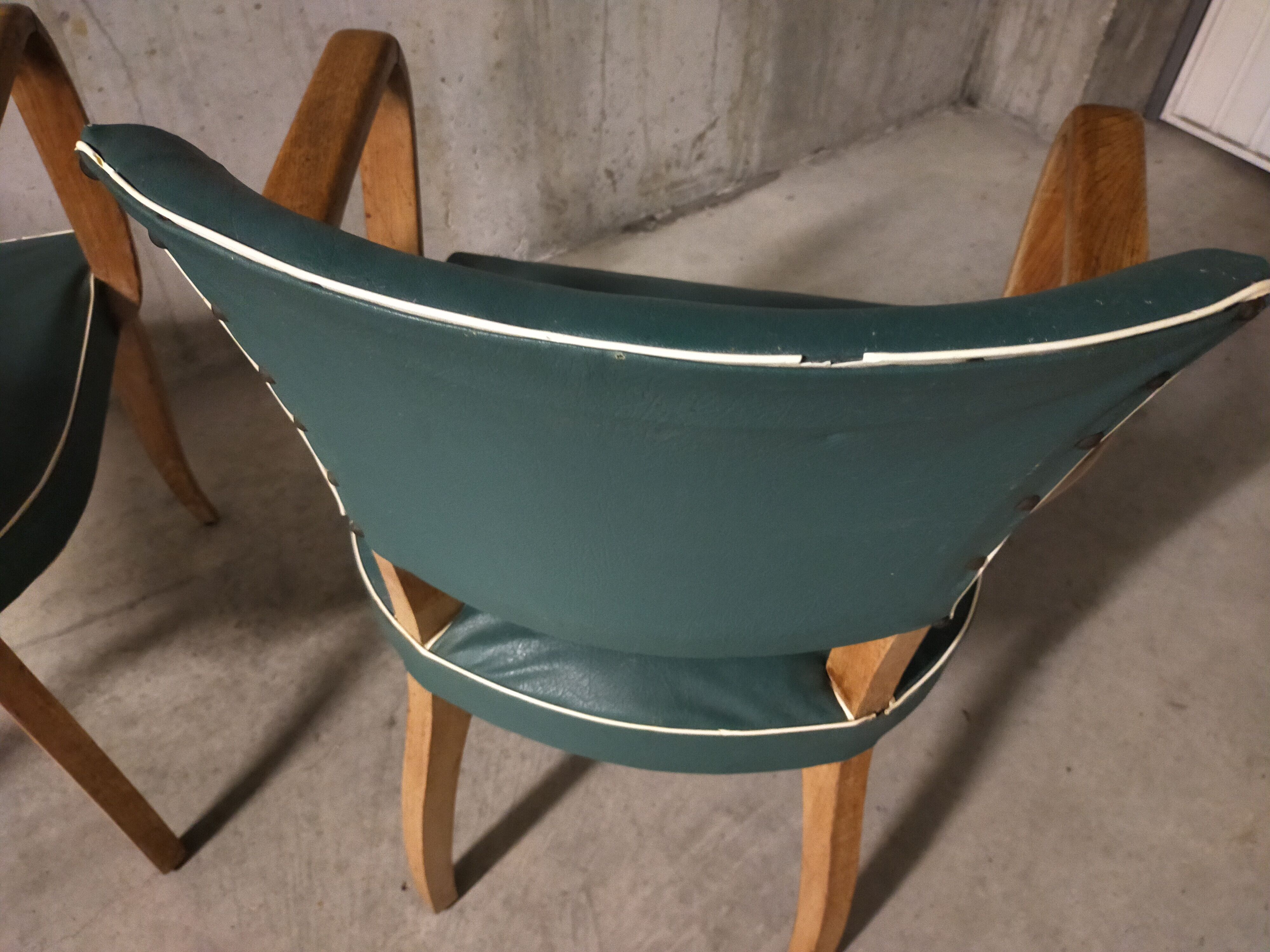 Pair of 50s bridge armchairs