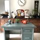 Vintage green metal industrial office