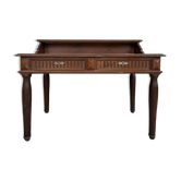 Antique Henri II style desk in solid wood - 2 drawers - 120cm