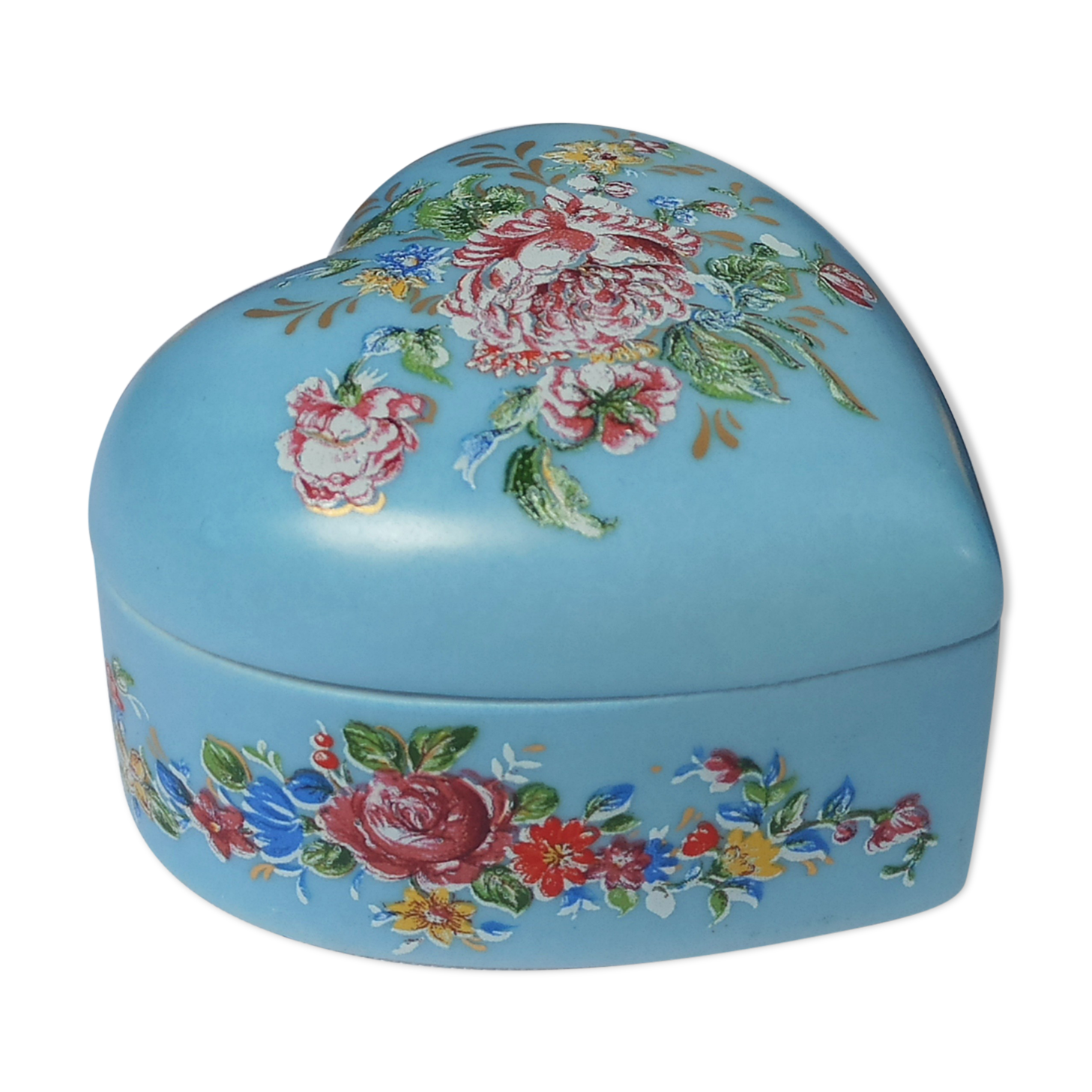 Vintage Limoges porcelain heart box