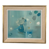 Oil on canvas still life 20th century by B. Jyren