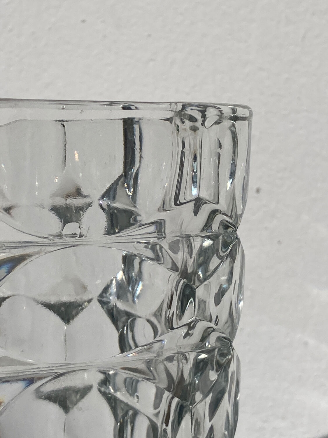 Classic transparent glass vase