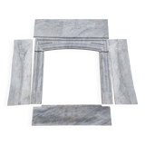 White Carrara marble fireplace