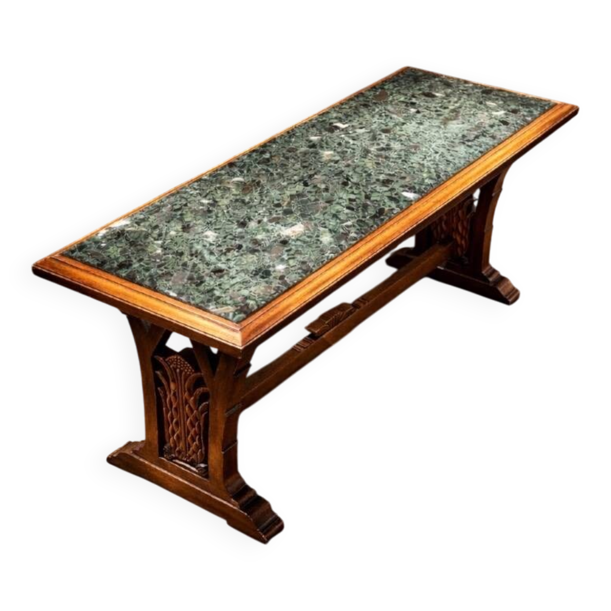 GAETANO BORSANI - CONSOLE / CENTRE TABLE / Marble & Wood - 1930s