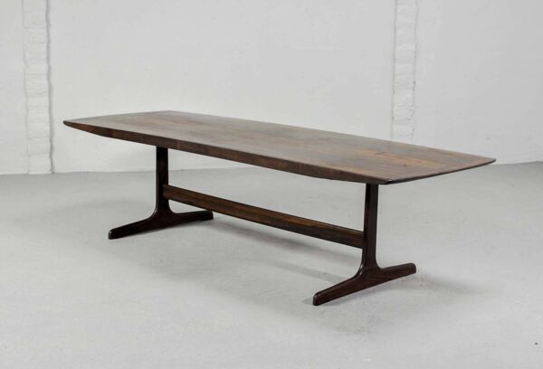 Grande table basse en palissandre Fristho, design hollandais, pour Topform, années 1970