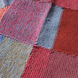 Plaid patchwork hand-knitted