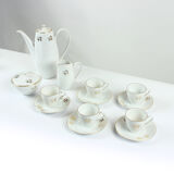 Service à thé Bohême en porcelaine et or, Tchécoslovaquie années 1950