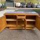 Parisian Art Deco sideboard with 2 sections in solid oak and marble, 1940