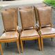 6 Scandinavian Art Deco dining chairs from the 1950s in leather.