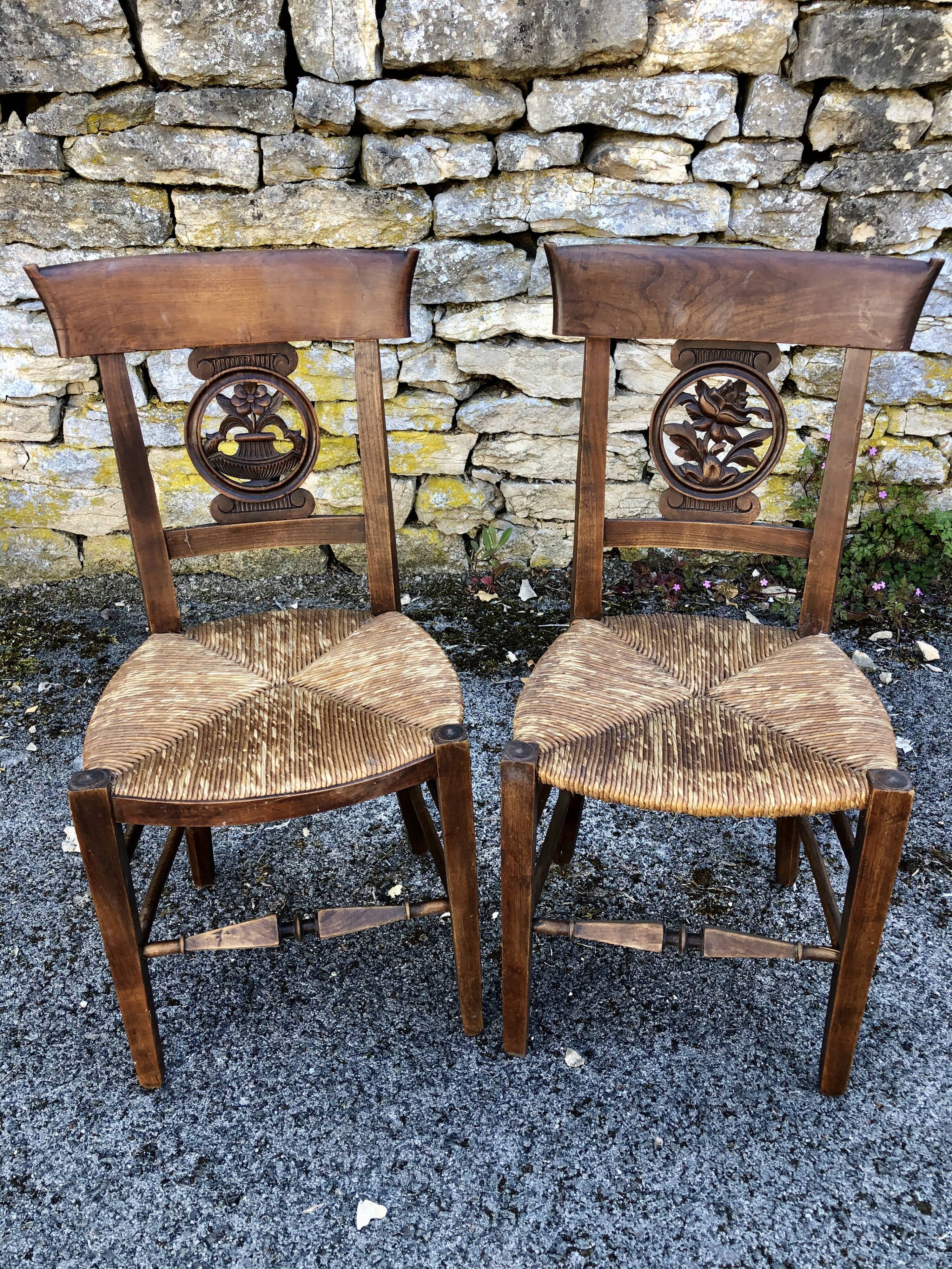 Pair of chairs early 19th century restoration