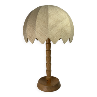 Lampe de table champignon XL en pin palmier par Temde Suisse, années 1970