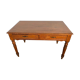 Solid oak desk with 2 drawers feet turned