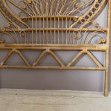 Rattan headboard peacock, 1970