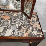 Coiffeuse art deco en acajou miroir triptyque