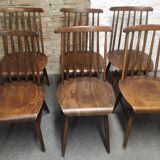 Suite 6 chairs Fanett by Ilmari Tapiovaara