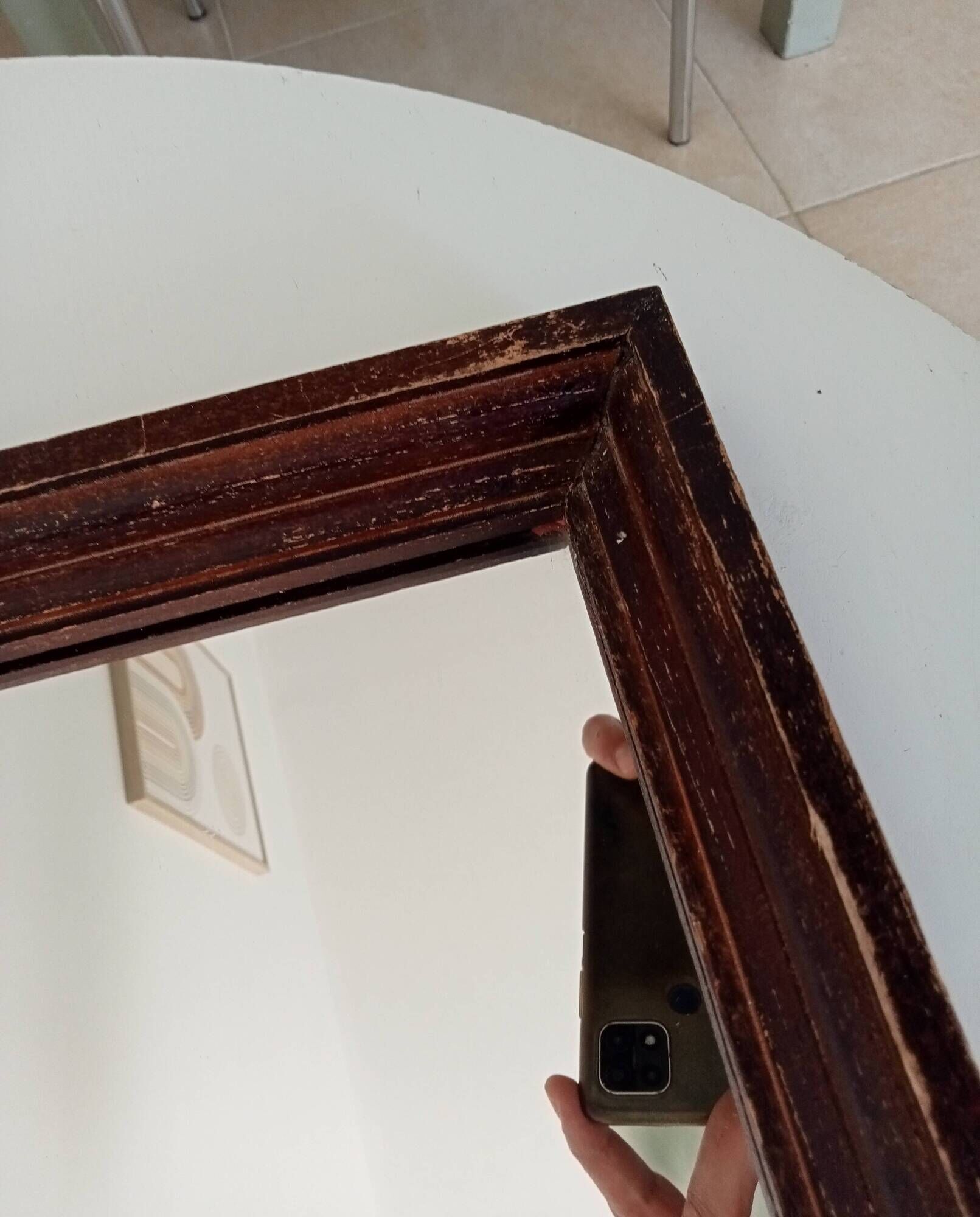 Vintage wooden mirror from the 50s/60s 39*29 cm
