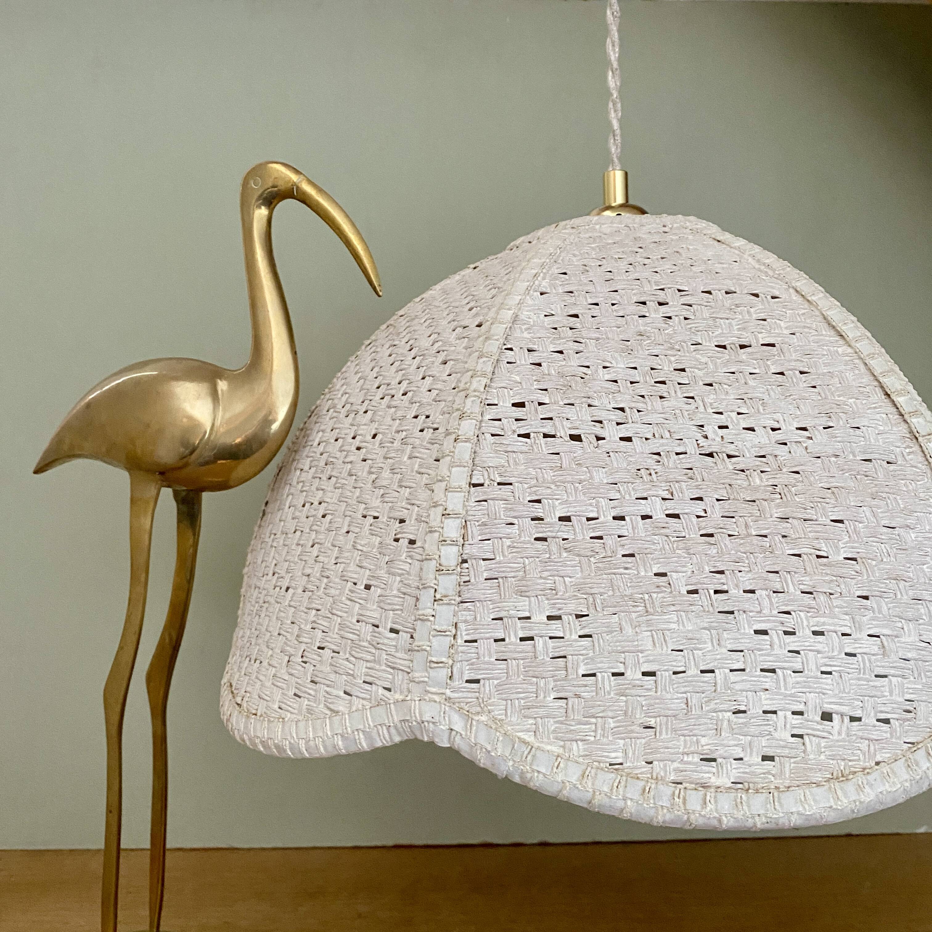 Vintage flower lampshade pendant light