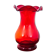 Red Silesia Rustica vase, designed by L. Fiedorowicz, HSG Ząbkowice, 1960s