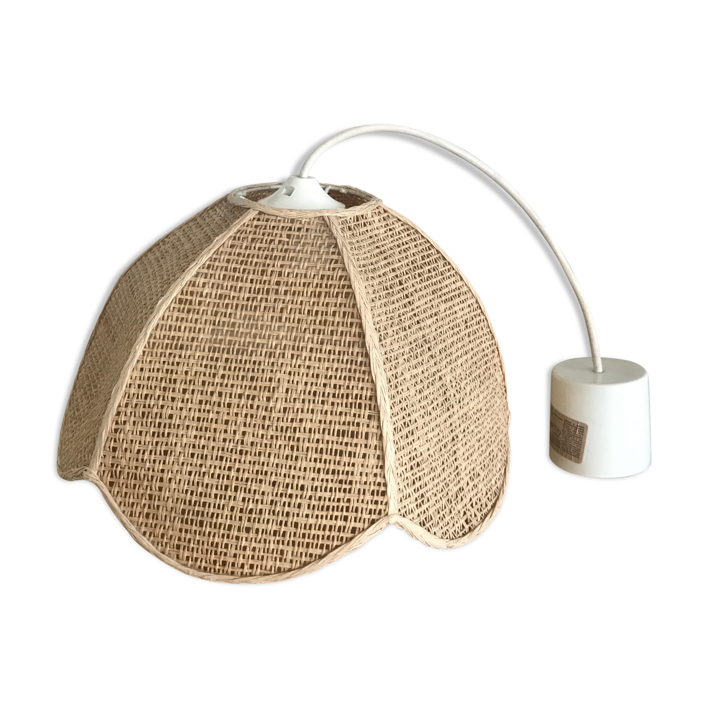 Suspension flowers in braided rafia