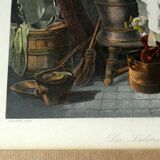 Ancienne lithographie - original de Chardin 1853 - encadré professionnellement