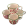 Lot of 4 flowery cups