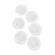 Duralex dessert plates in the shape of a daisy flower, transparent glass