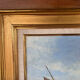 Painting signed Gérard Roux known as "Rouxe" – Scene of a Normandy beach