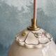 Beige ceramic lamp and decorative bowl