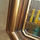 Mirror exotic wood patinated gold 1970