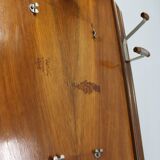 Portemanteau Art déco tchécoslovaque en noyer avec miroir, années 1930