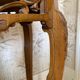 Fifth wheel / Carved wooden plant door with double top - brown marble around 1900