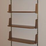 Étagère murale modulaire Art Déco sur supports en laiton, 1920-30