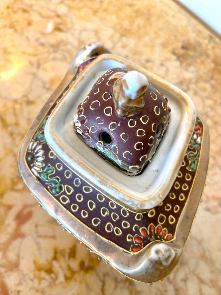 Ancient Japanese Satsuma Incense Burner