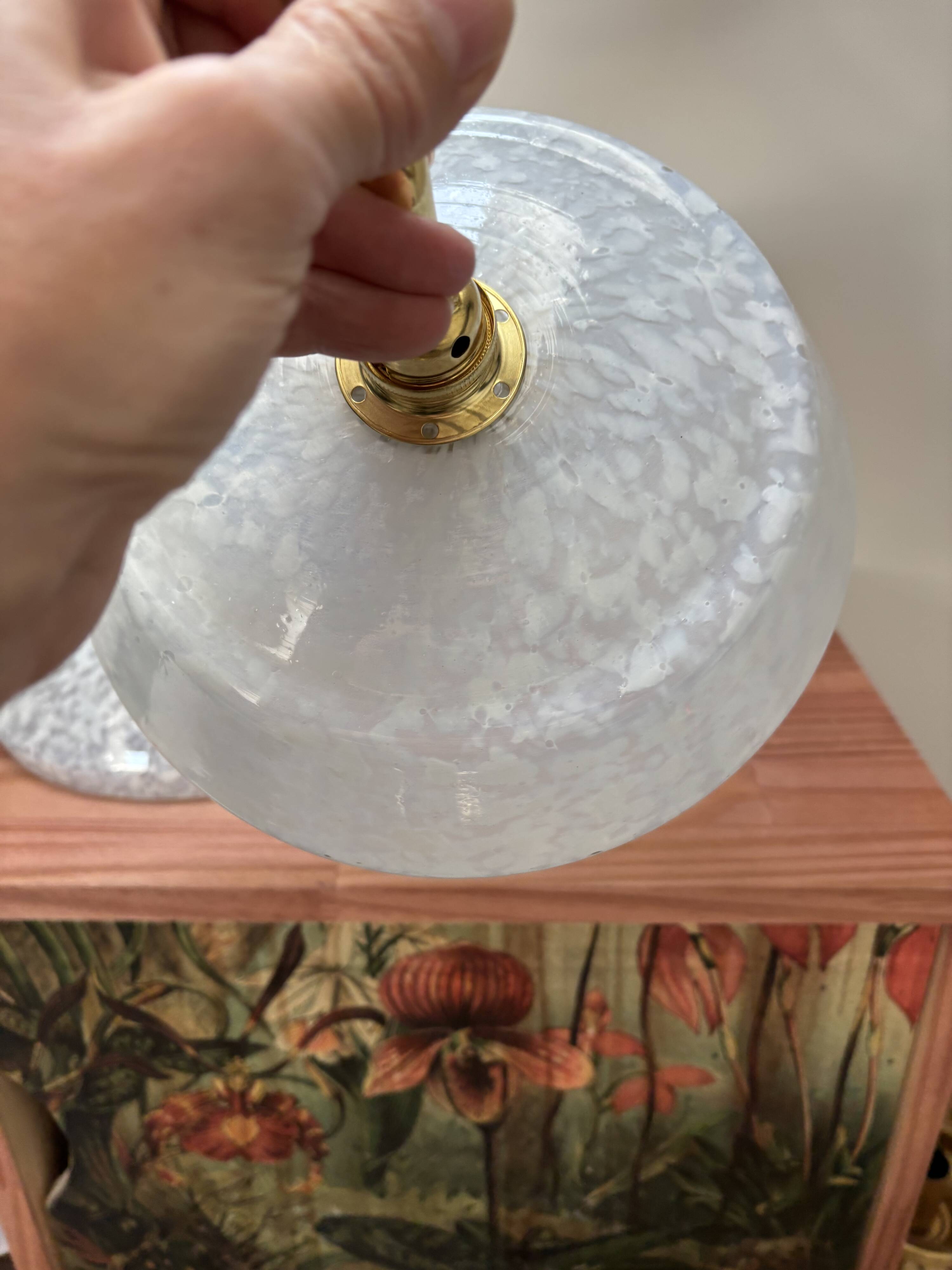 Pair of blue wall sconces