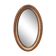 Large oval mirror with bevelled ice in stucque and wood decorated with flowers