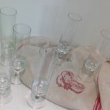 Set of 6 crystal flutes