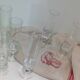 Set of 6 crystal flutes