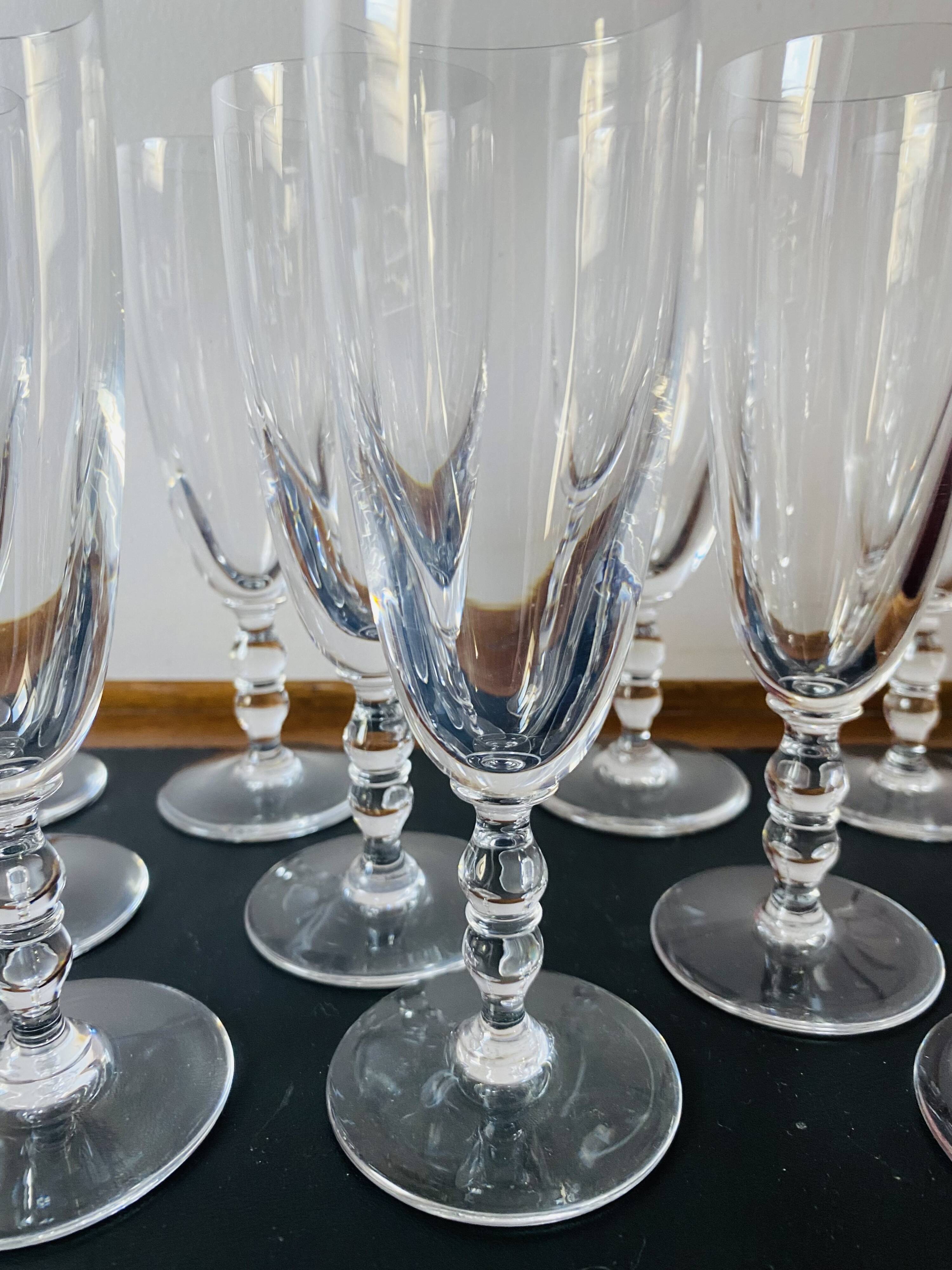 Saint Louis crystal flutes