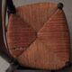 Set of 6 Arts & Crafts chairs, solid wood and straw, circa 1900.