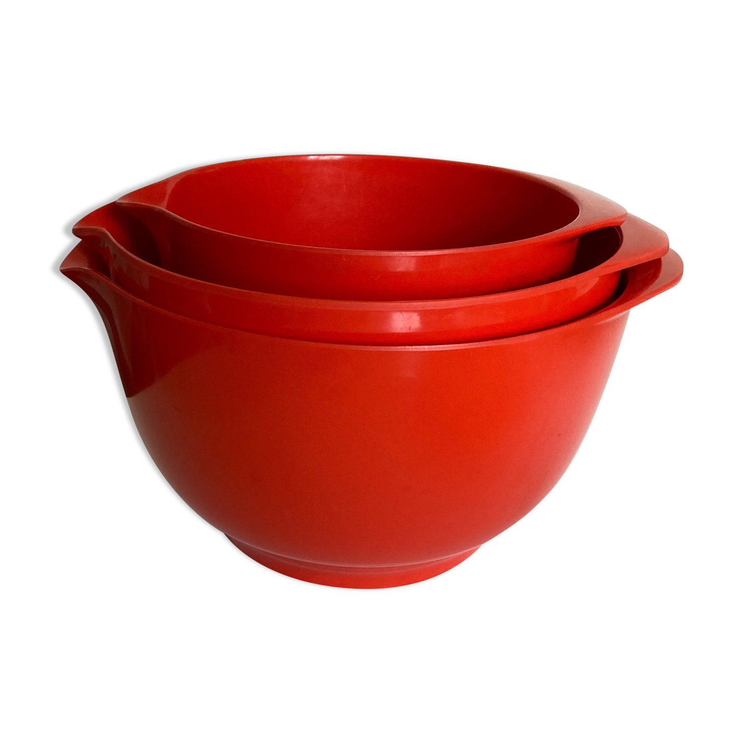 Set of 3 pull-out salad bowls Rosti Denmark Scandinavian design 1970