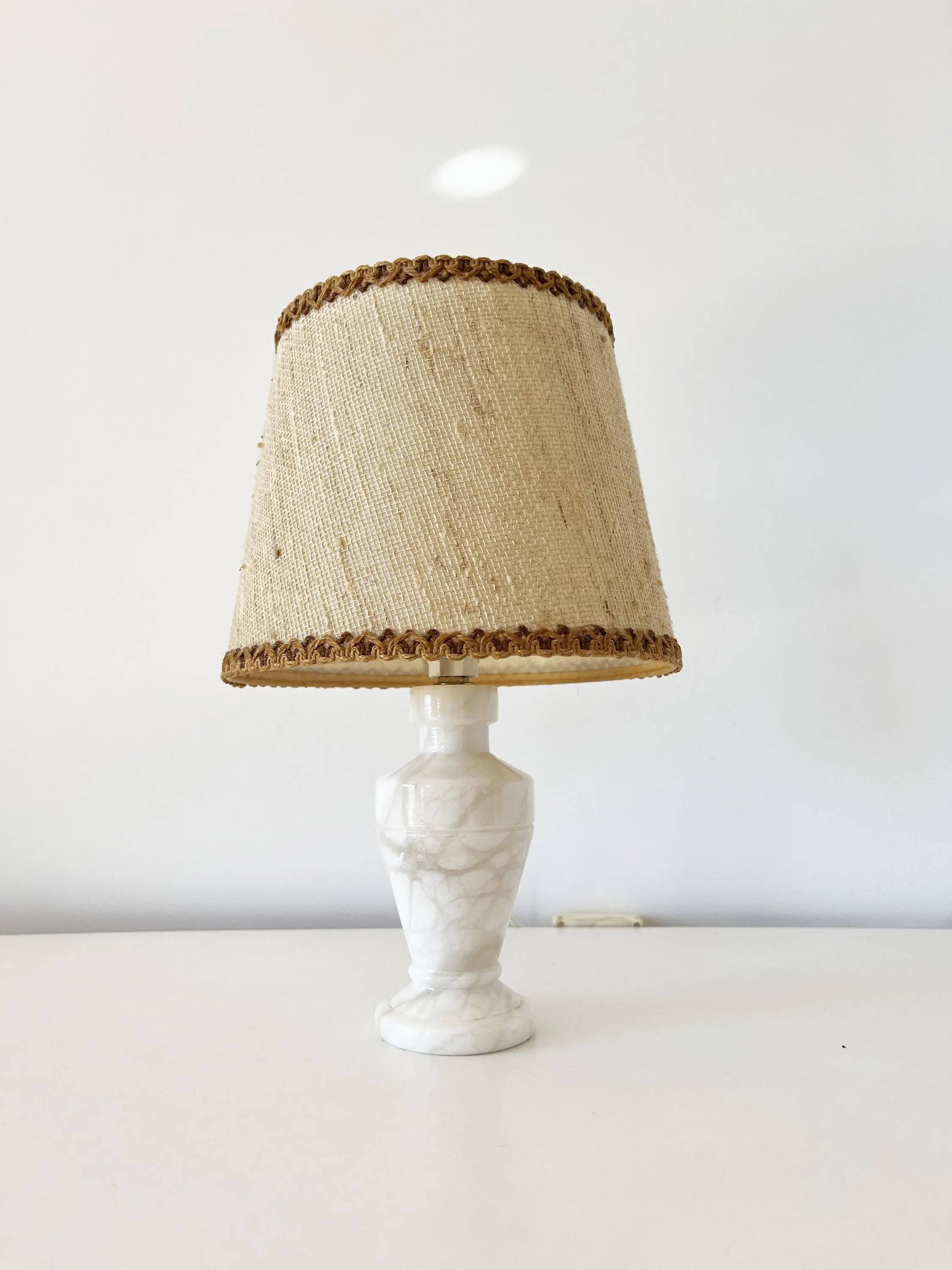Vintage alabaster lamp from the 1960s